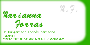 marianna forras business card