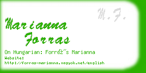 marianna forras business card